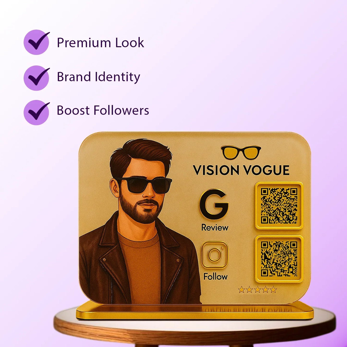 2QR Eyeware Custom Standee - Ventex Technology