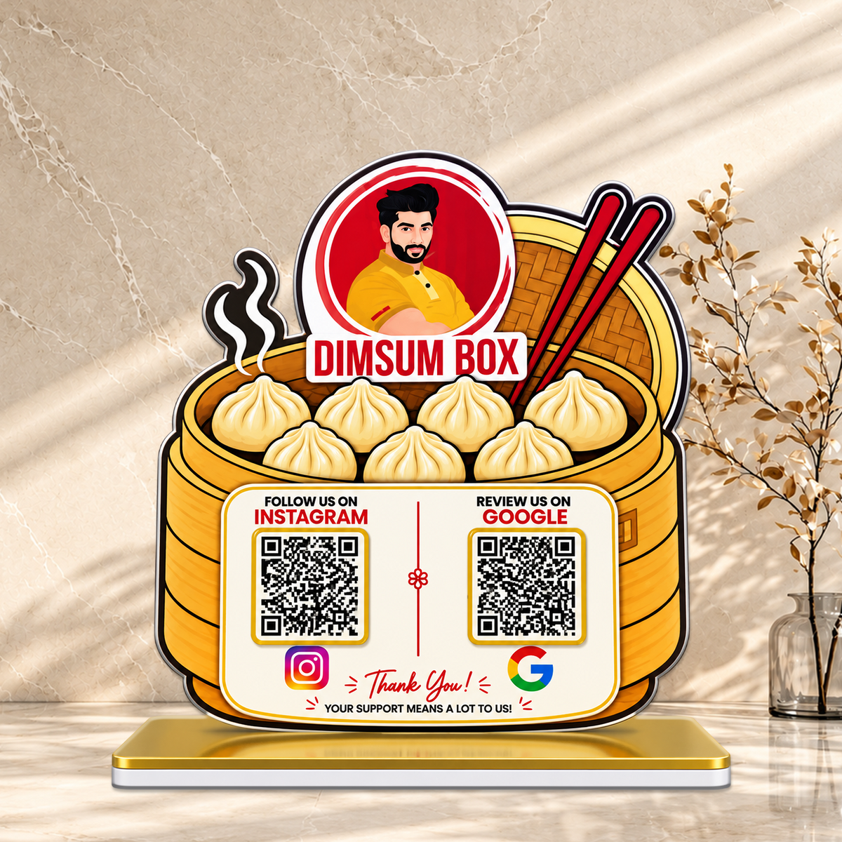2QR Custom Standee - Cafe Edition