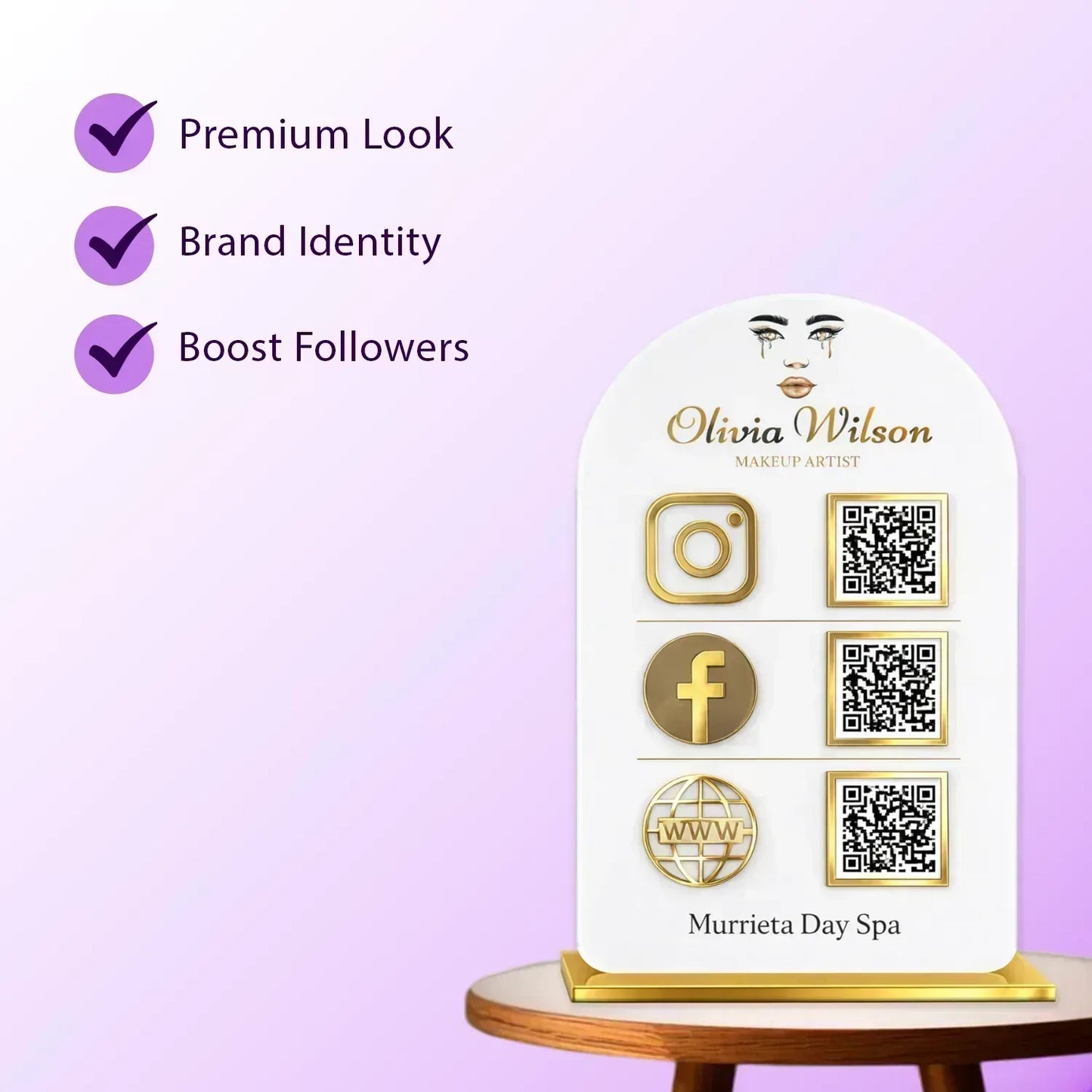 3QR Curved Standee - Portrait - Ventex Technology