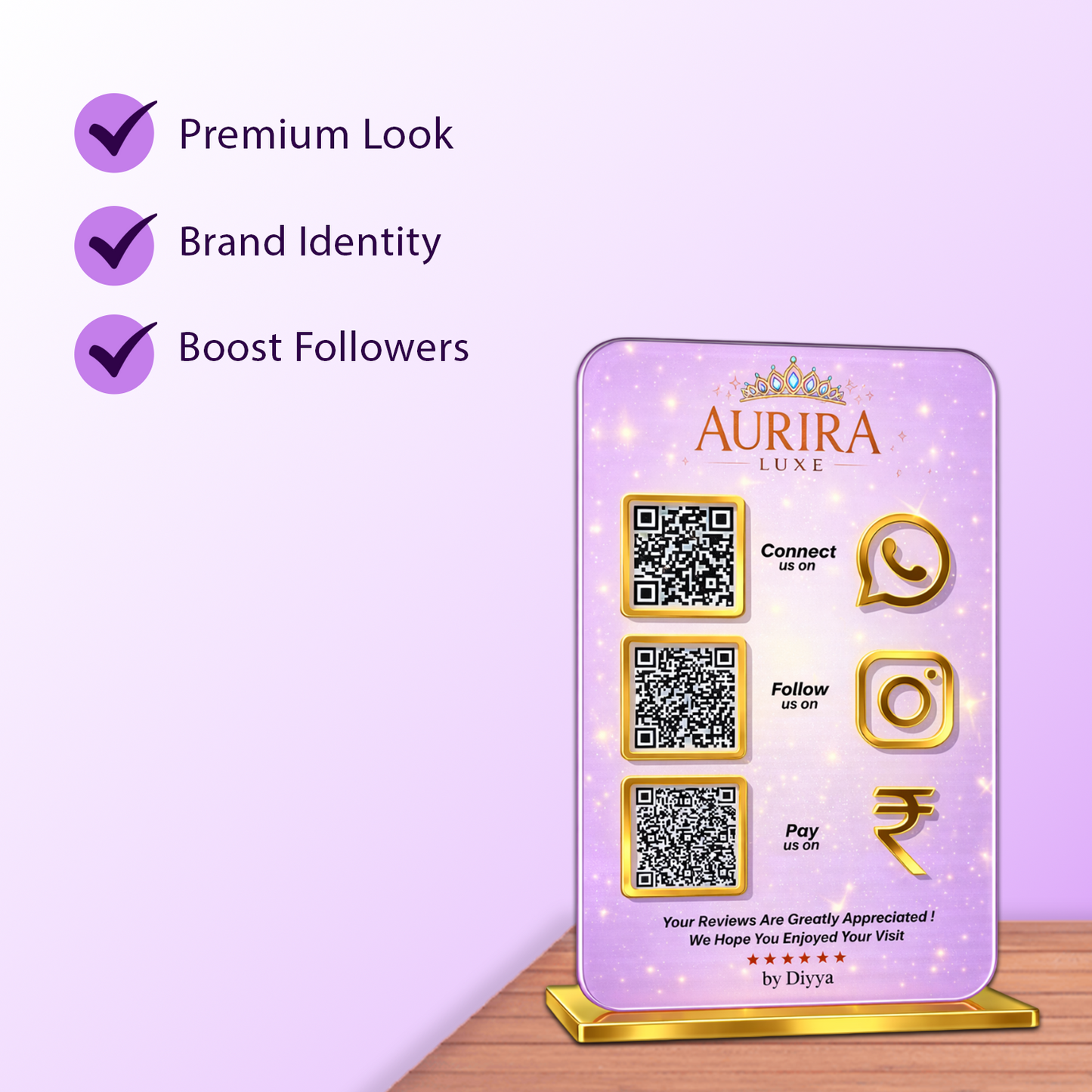 3QR Premium Floral Standee