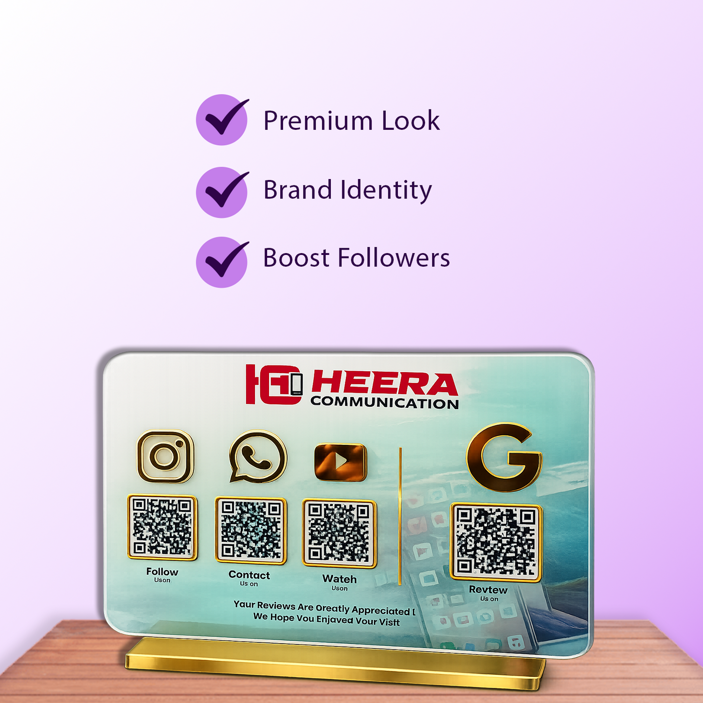 4QR Textured Standee