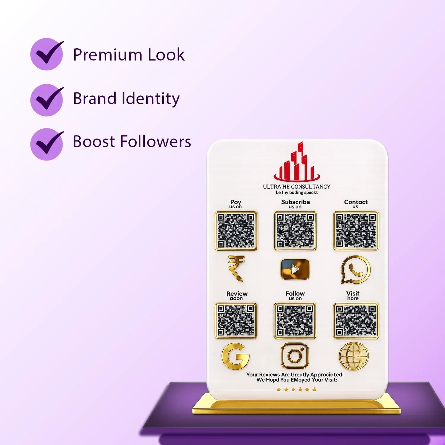 6QR Premium Standee - Ventex Technology