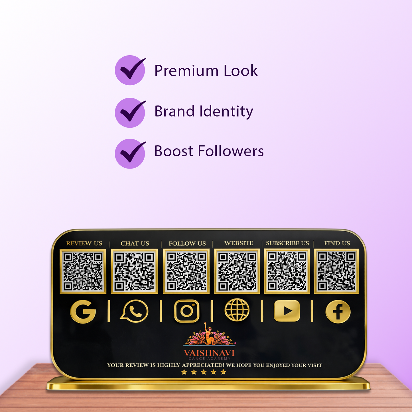 6QR Premium Standee - Landscape