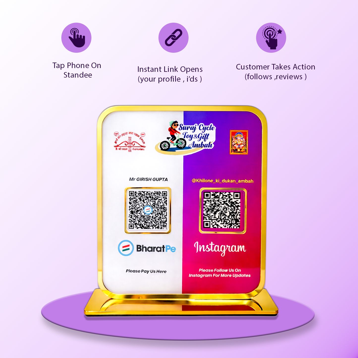2QR Social Icon Premium Standee