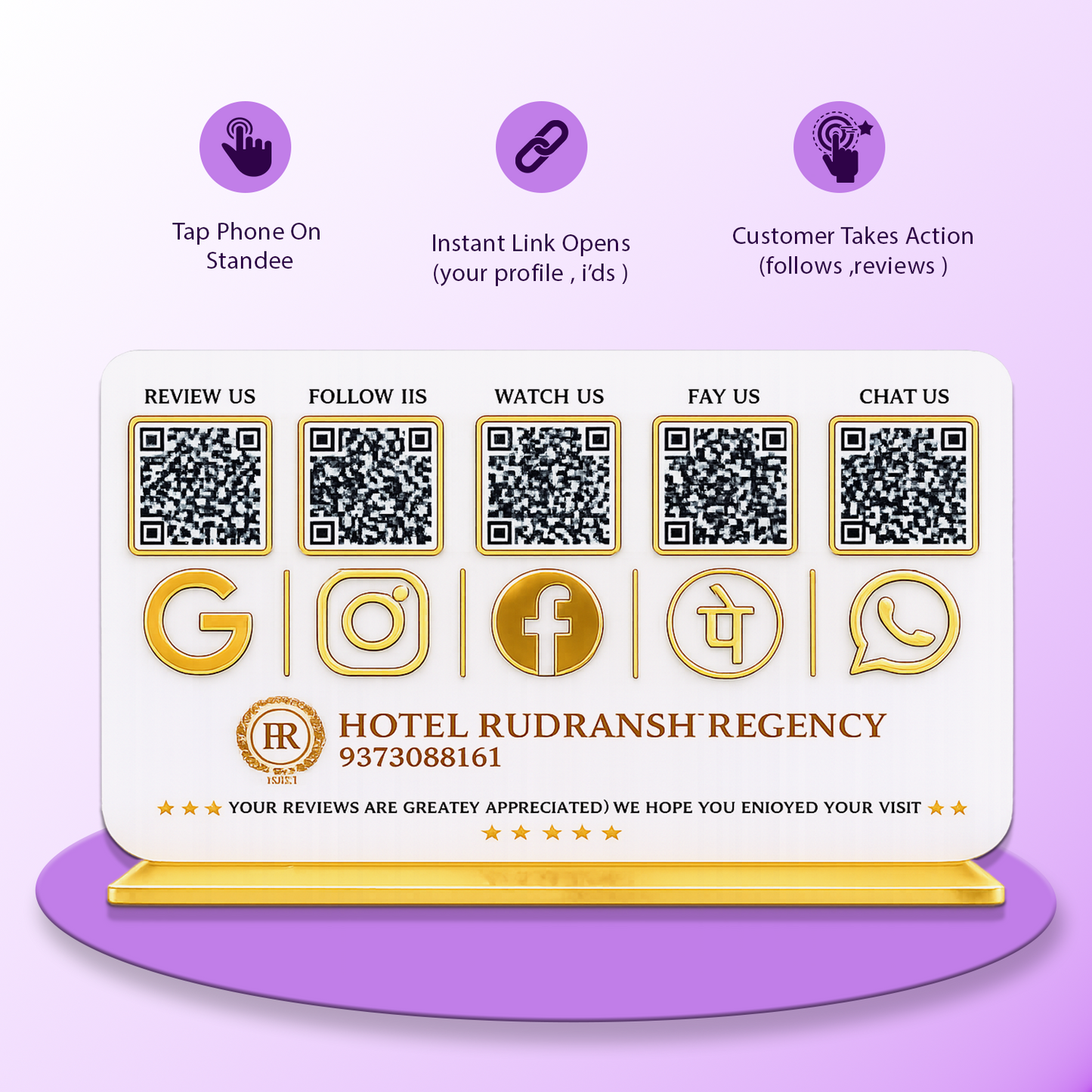 5QR Premium Standee - Landscape