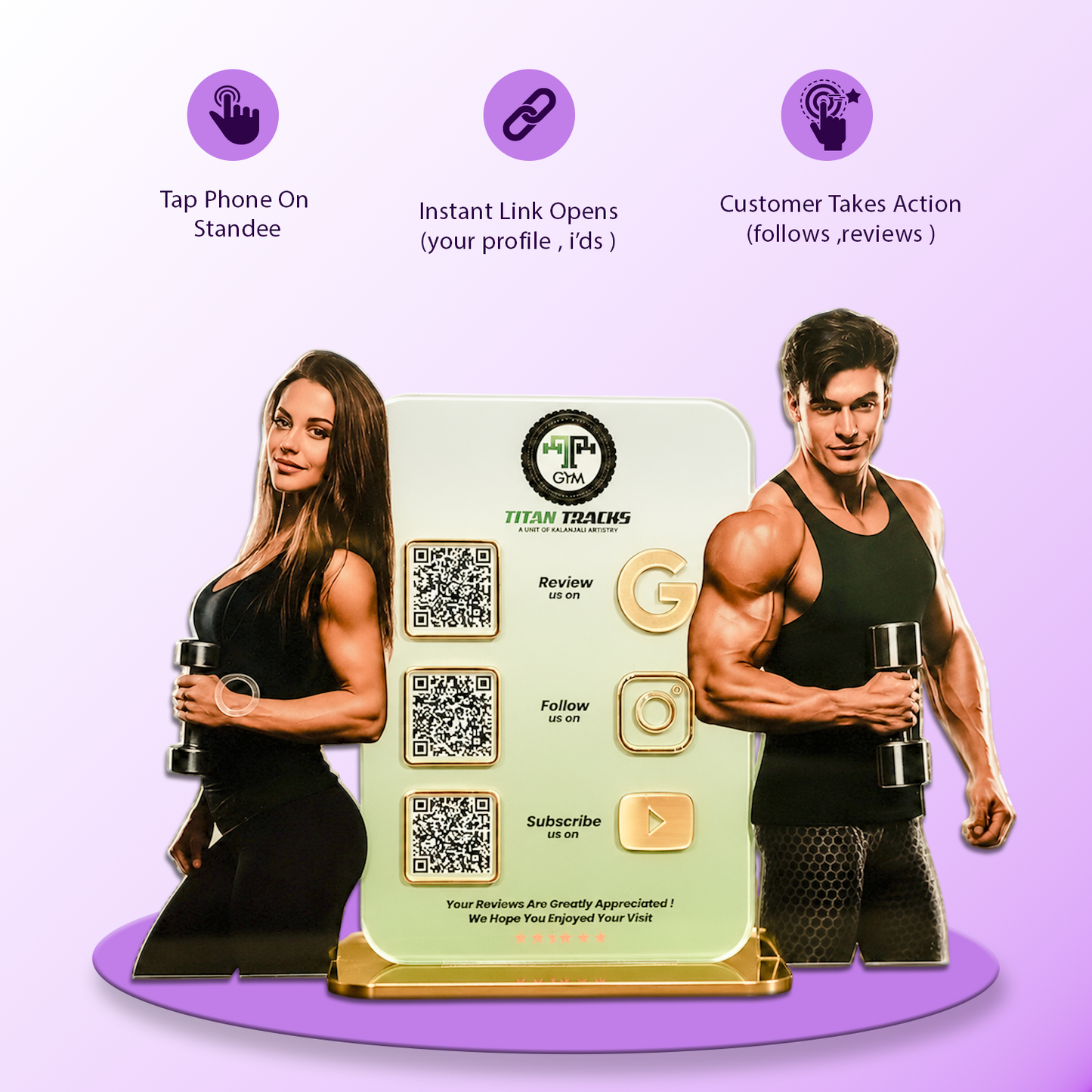 3QR Custom Standee For GYM Fitness