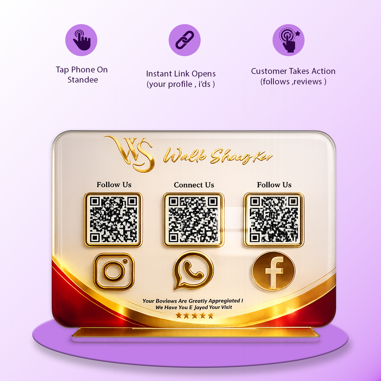 3QR Smart Business QR Standee