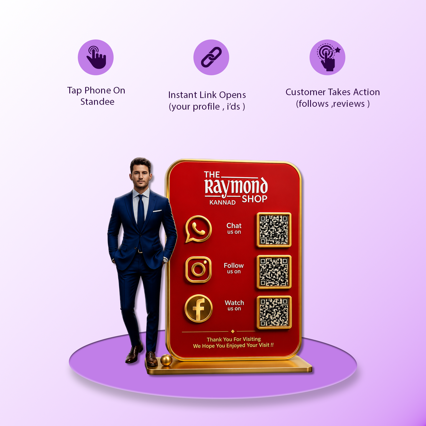 3QR Custom Standee For Clothing Brand