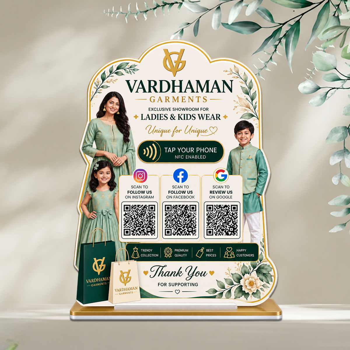 3QR Custom Standee - Clothing Edition
