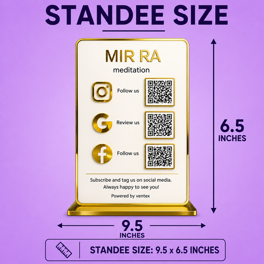3QR Golden Border Standee
