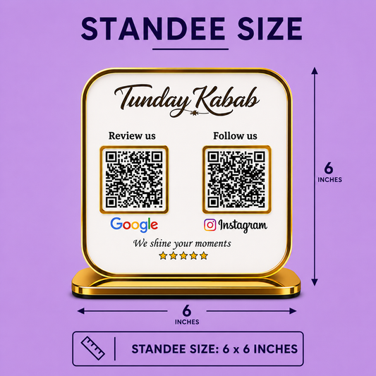 2QR Golden Premium Standee