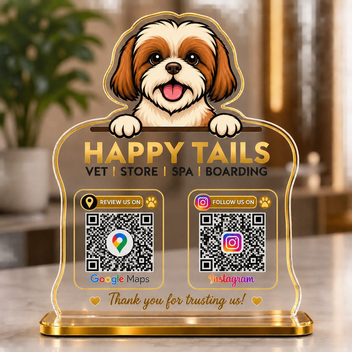 2QR Custom Standee- Pet Clinic Edition