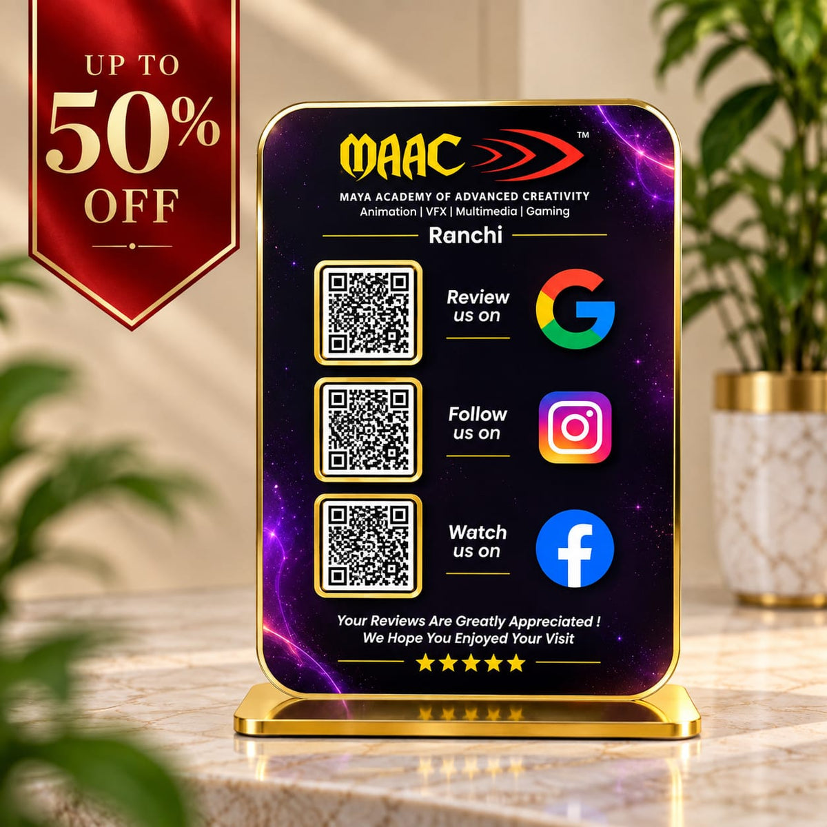 3QR Galaxy Standee
