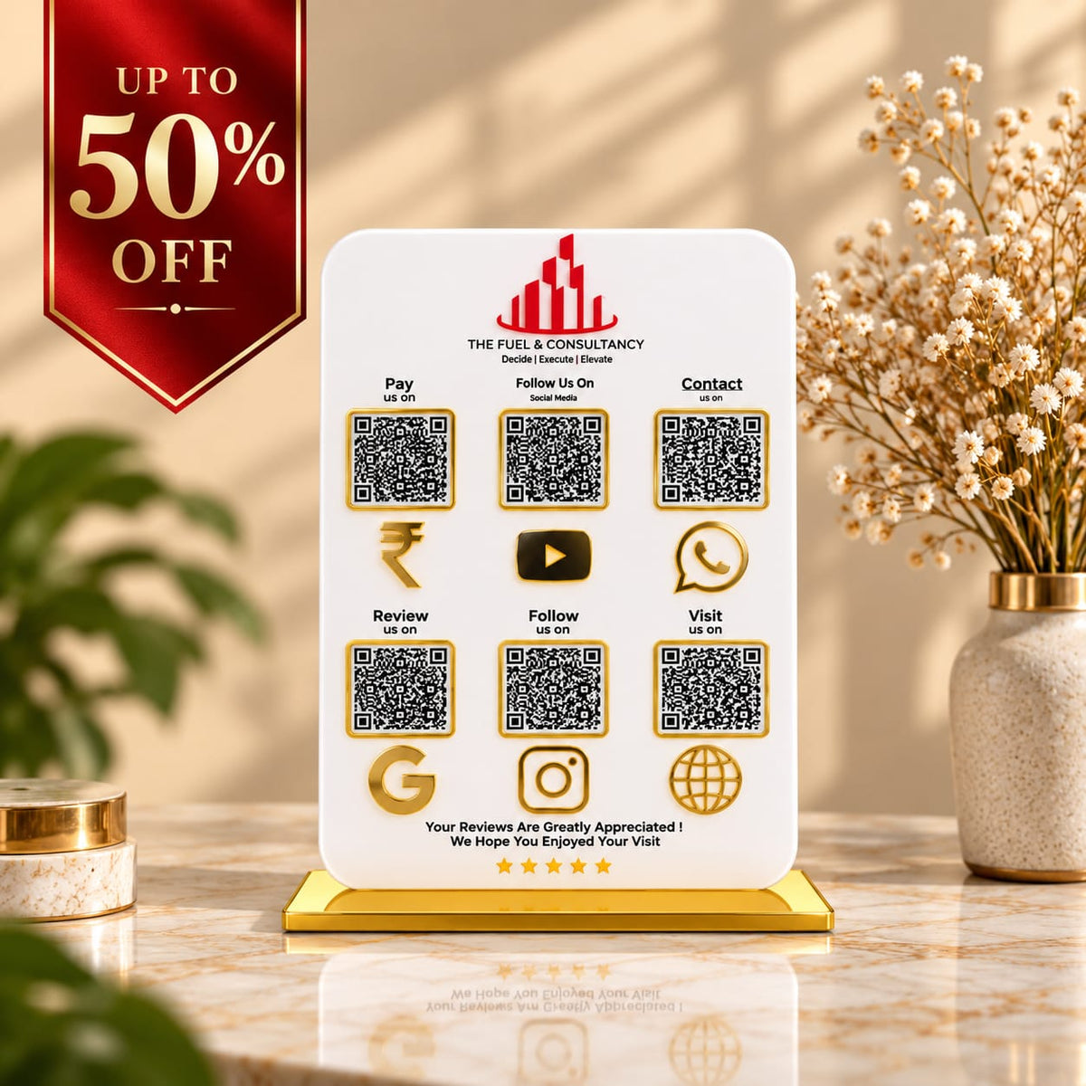 6QR Business Hub Standee