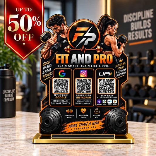 3QR Custom Standee - Gym Edition