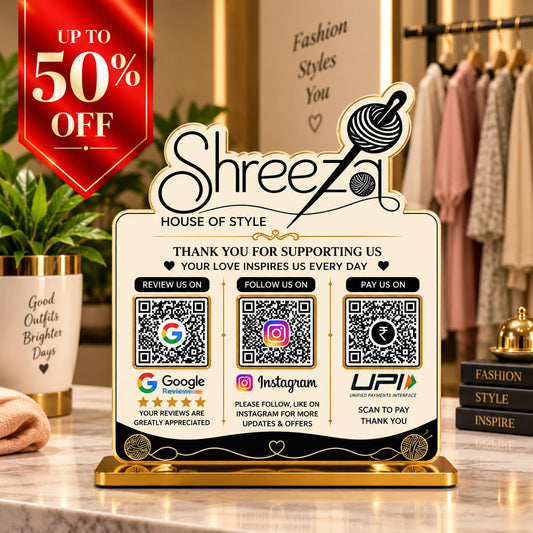 3QR Custom Standee - Clothing Edition