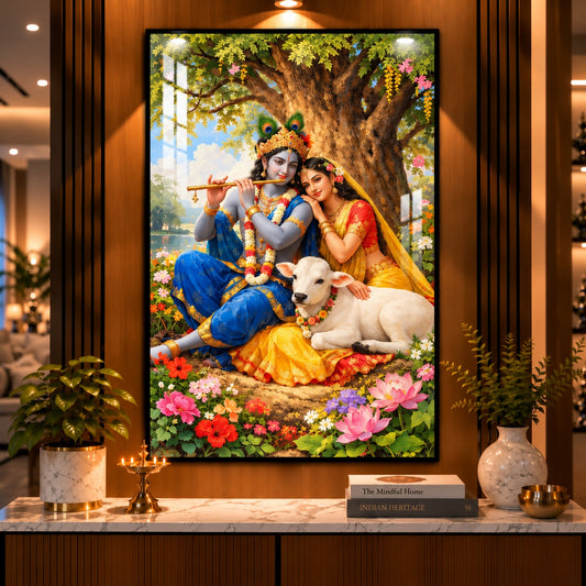 Vrindavan Prem – Radha Krishna Acrylic Wall Art