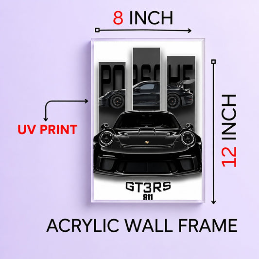 Acrylic Wall Frame | Premium Acrylic Car Wall Frame for Living Room, Bedroom