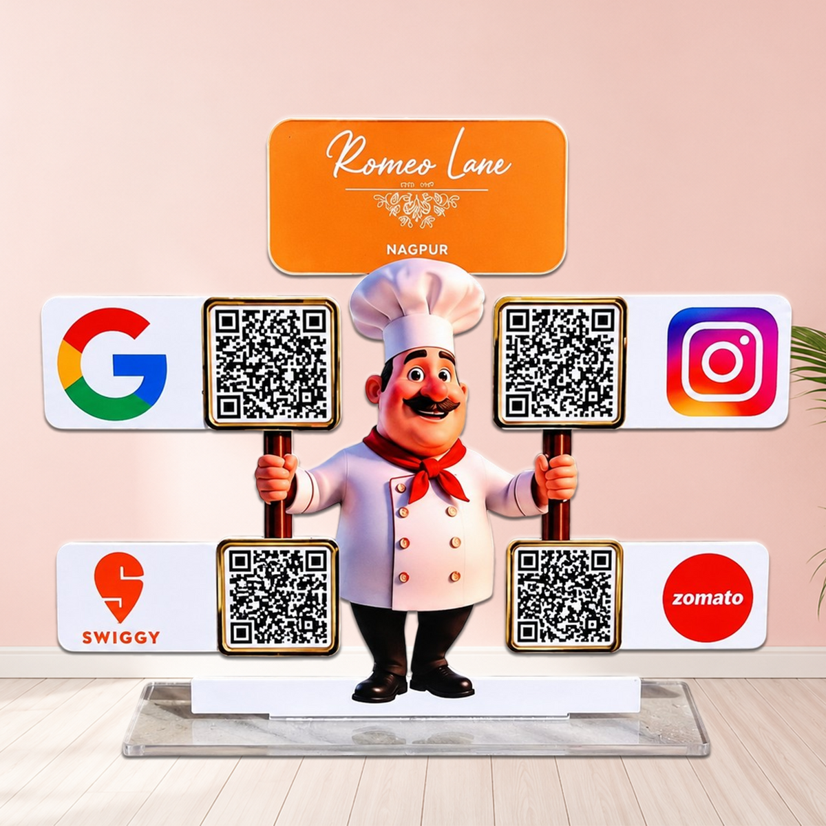 4QR Custom Standee - Chef