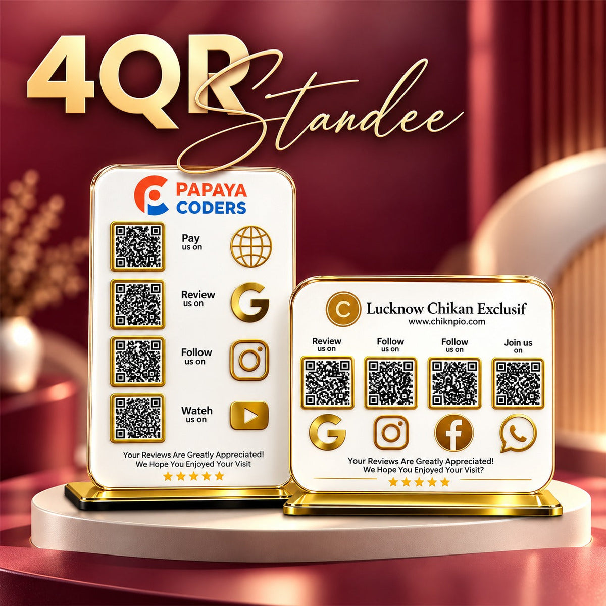 4QR Standee