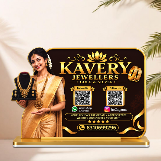 2QR Custom Standee - Jeweller Edition