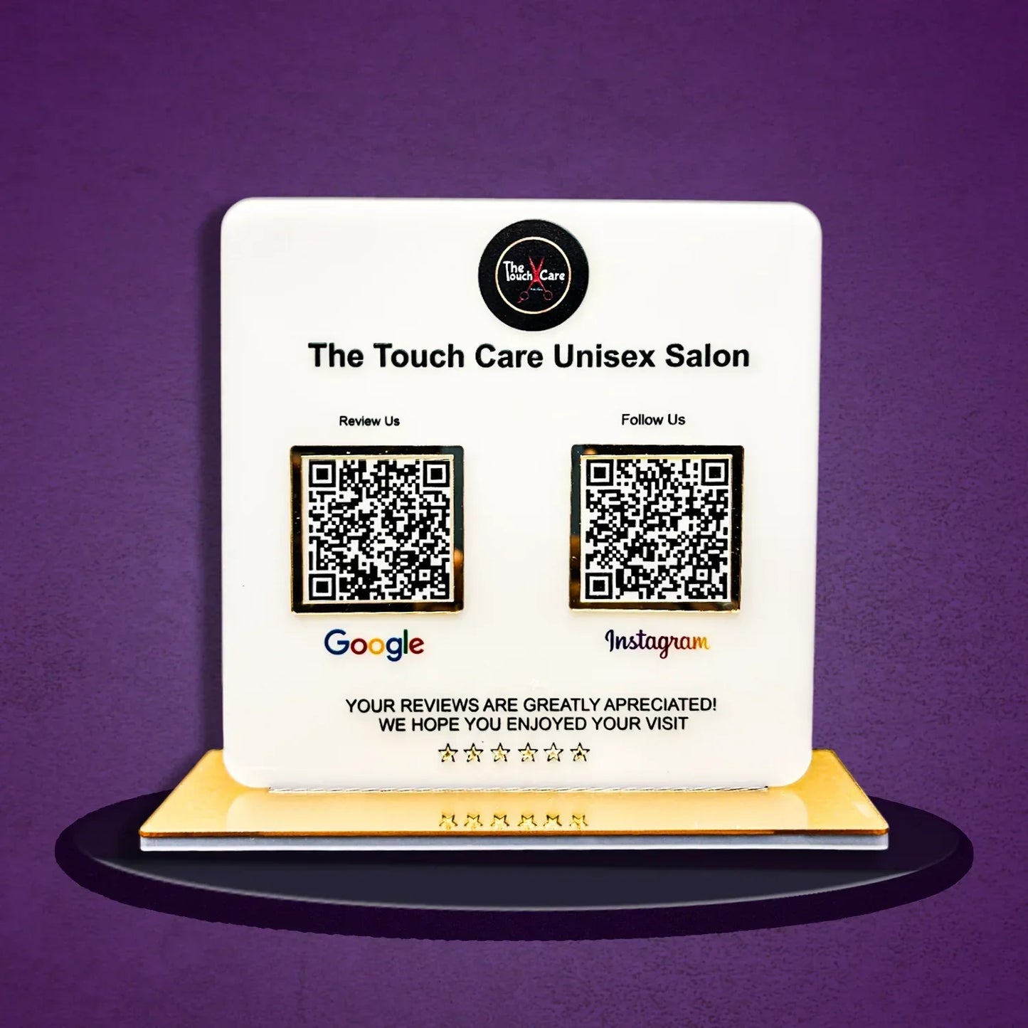 2QR White Standee - Square - Ventex Technology