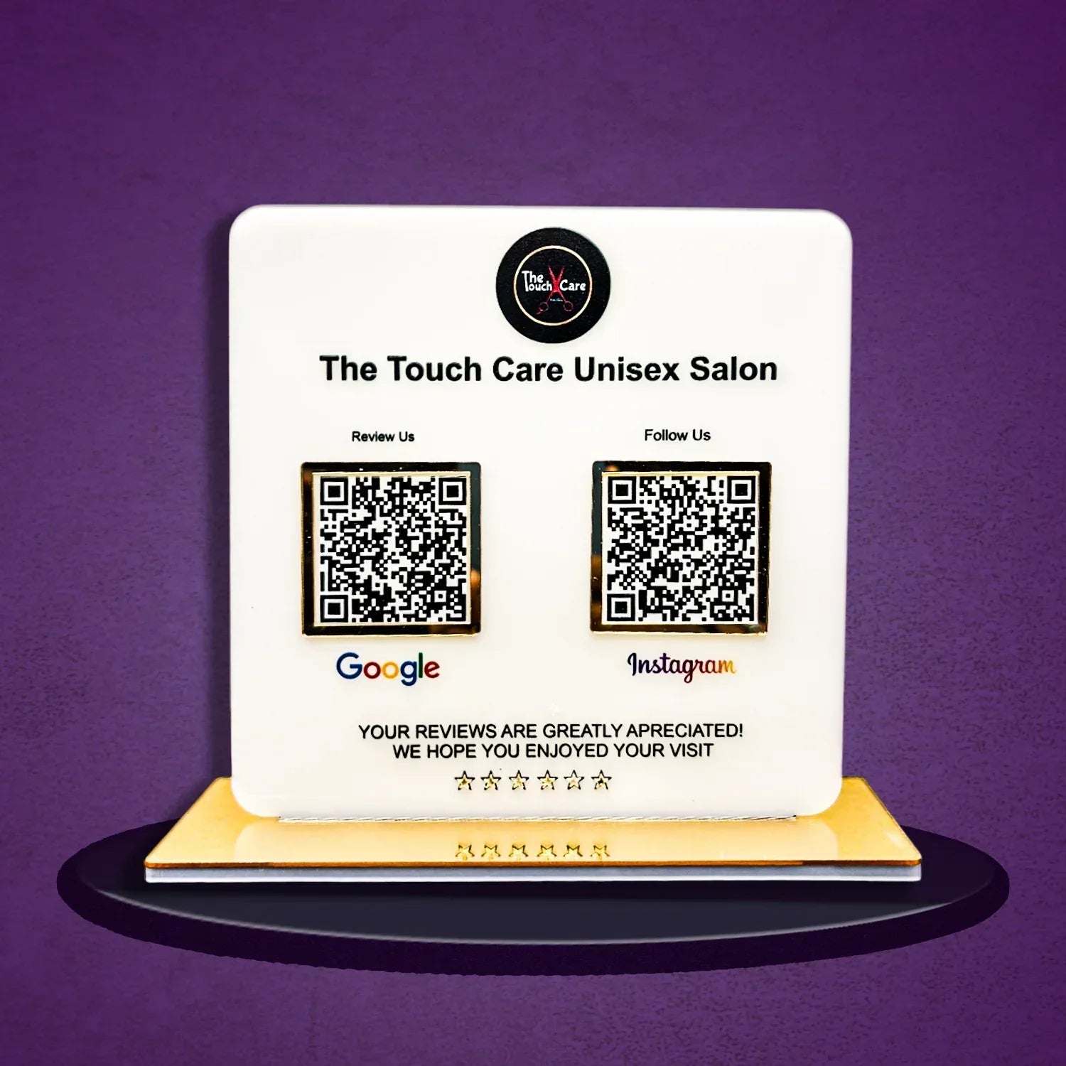 2QR White Standee - Square - Ventex Technology