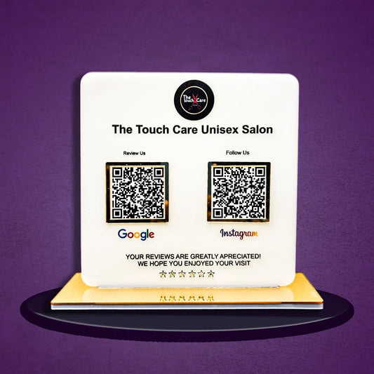 2QR White Standee - Square - Ventex Technology