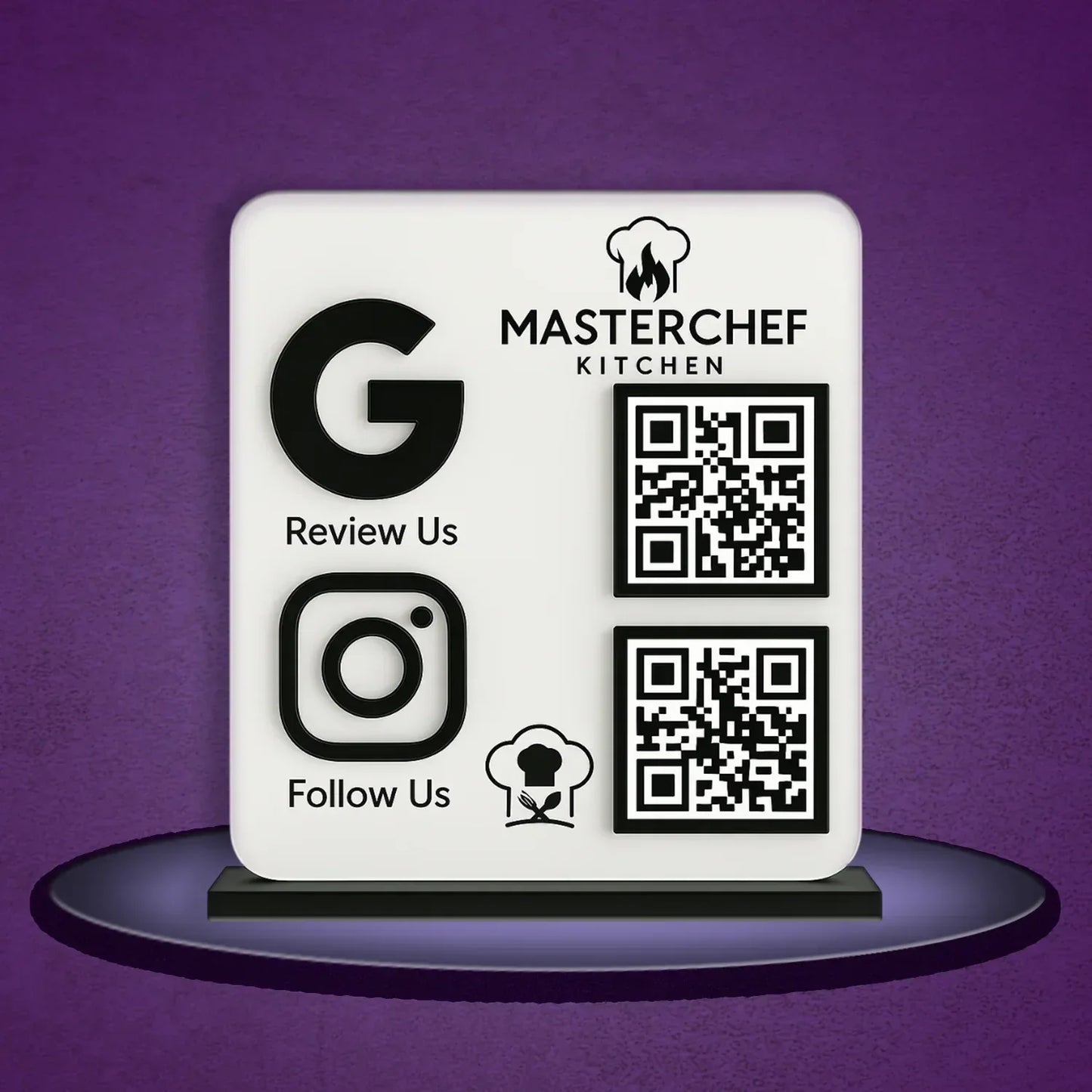 2QR Black Standee - Ventex Technology