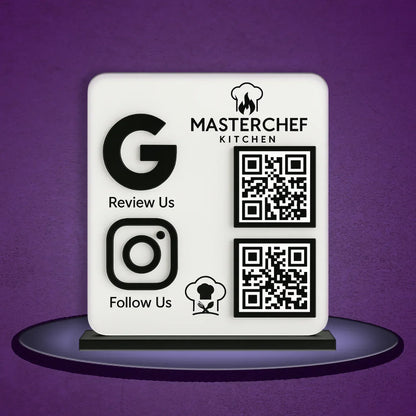 2QR Black Standee - Ventex Technology