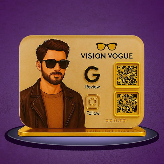 2QR Eyeware Custom Standee - Ventex Technology