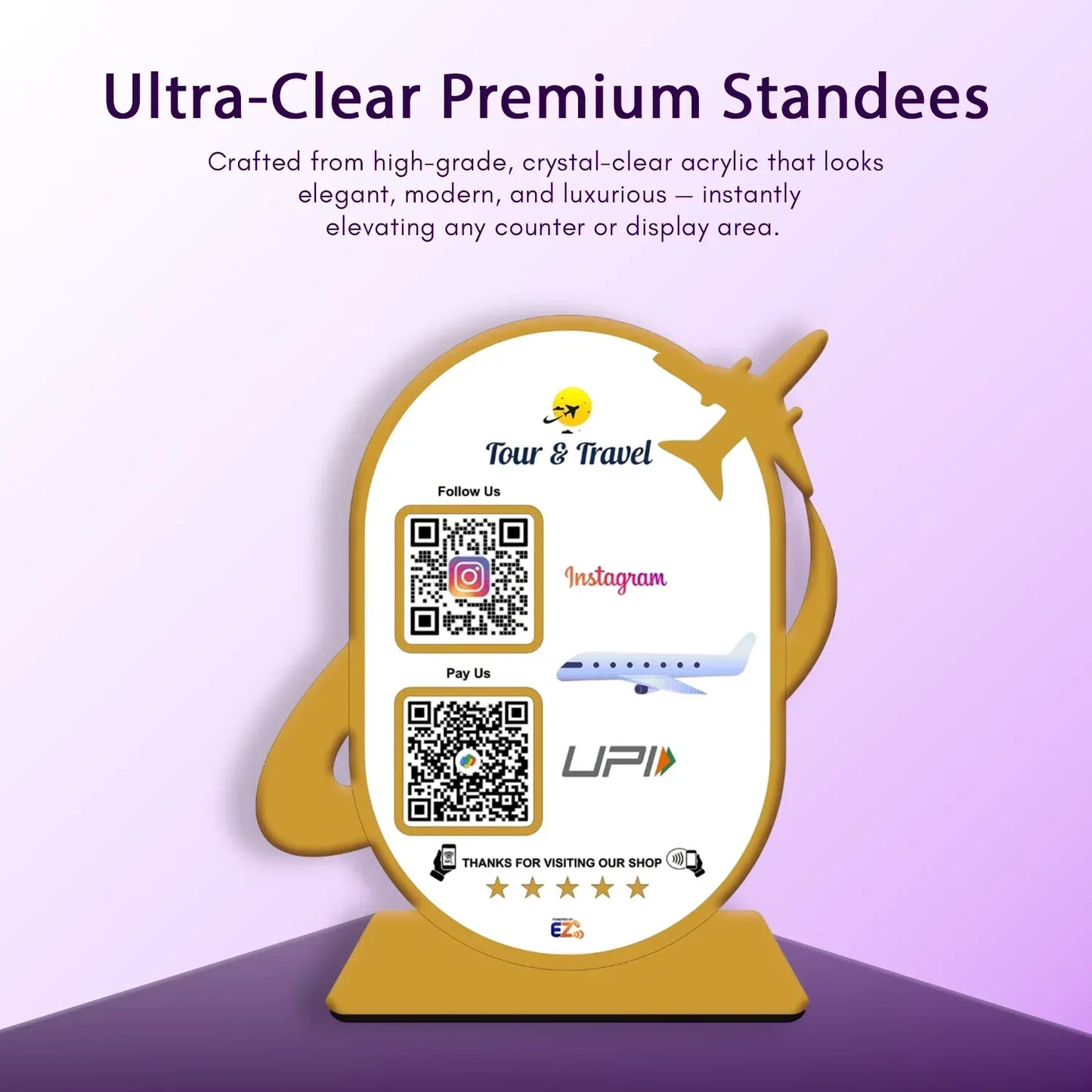 2QR Tour and Travel Standee - Ventex Technology