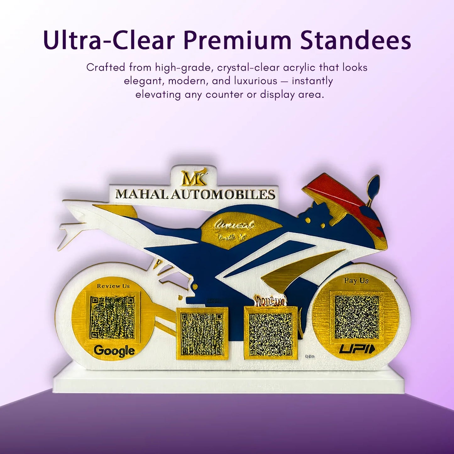 4QR Bike Standee - Ventex Technology