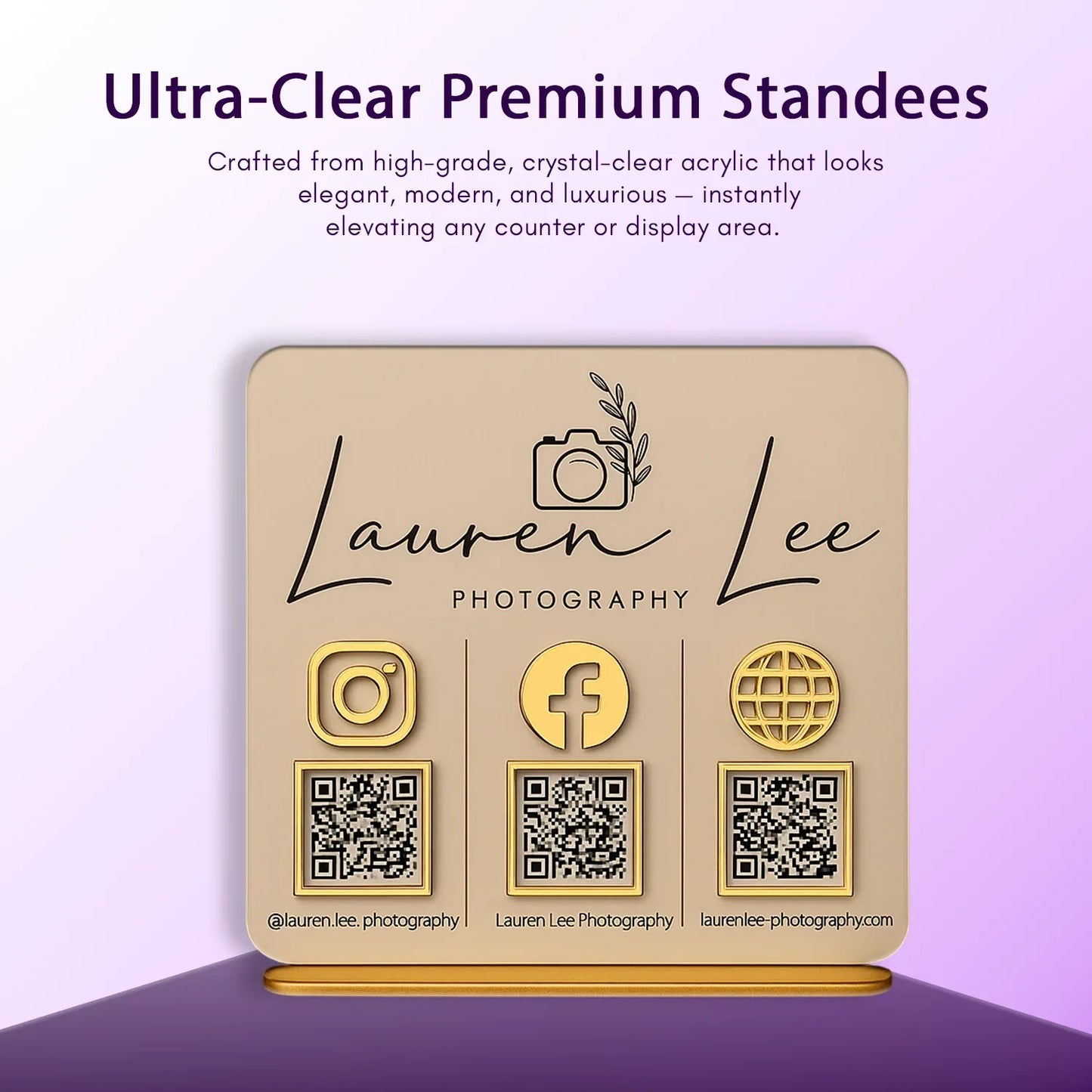 3QR Golden Warm Standee - Ventex Technology