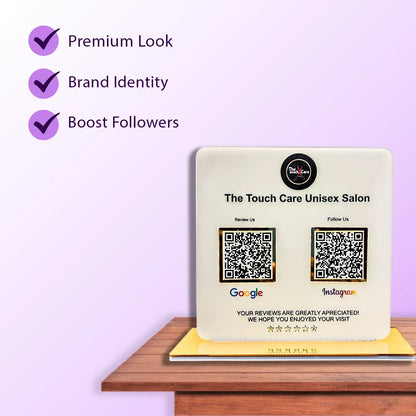 2QR White Standee - Square - Ventex Technology