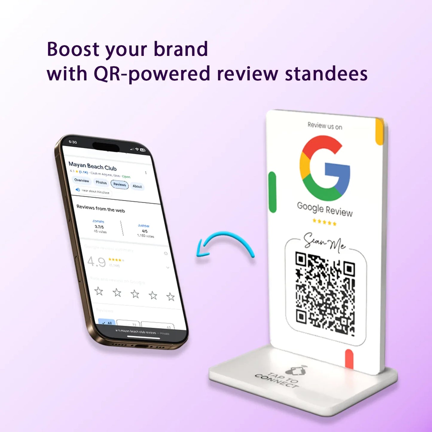Google Review NFC Stand - Ventex Technology