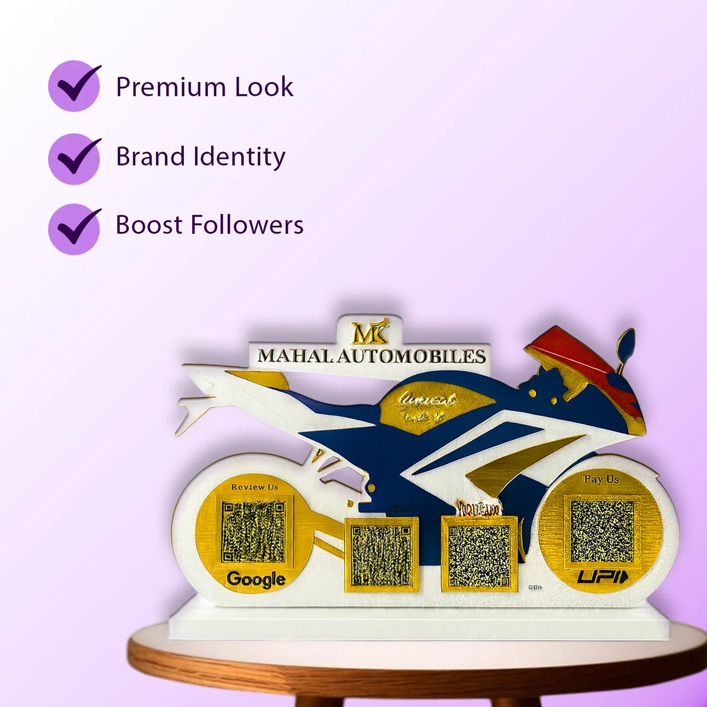 4QR Bike Standee - Ventex Technology