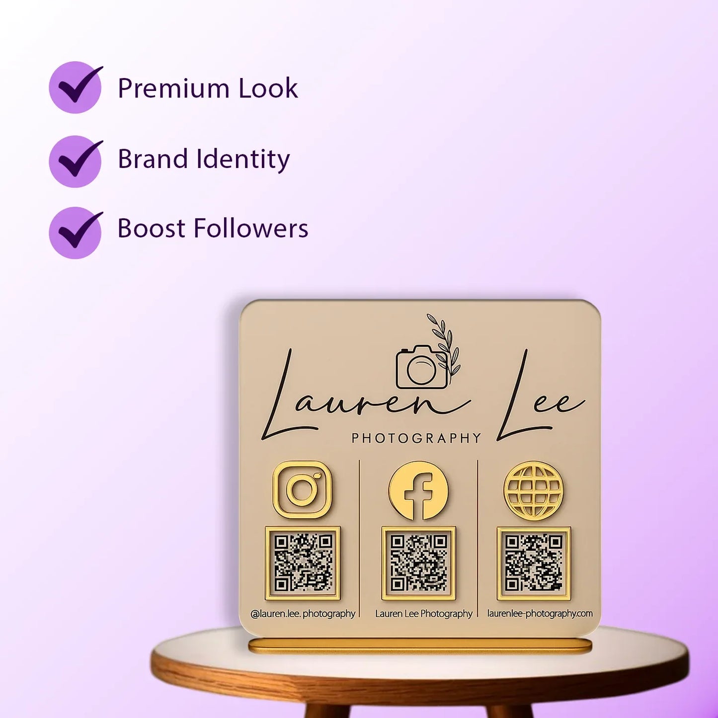 3QR Golden Warm Standee - Ventex Technology