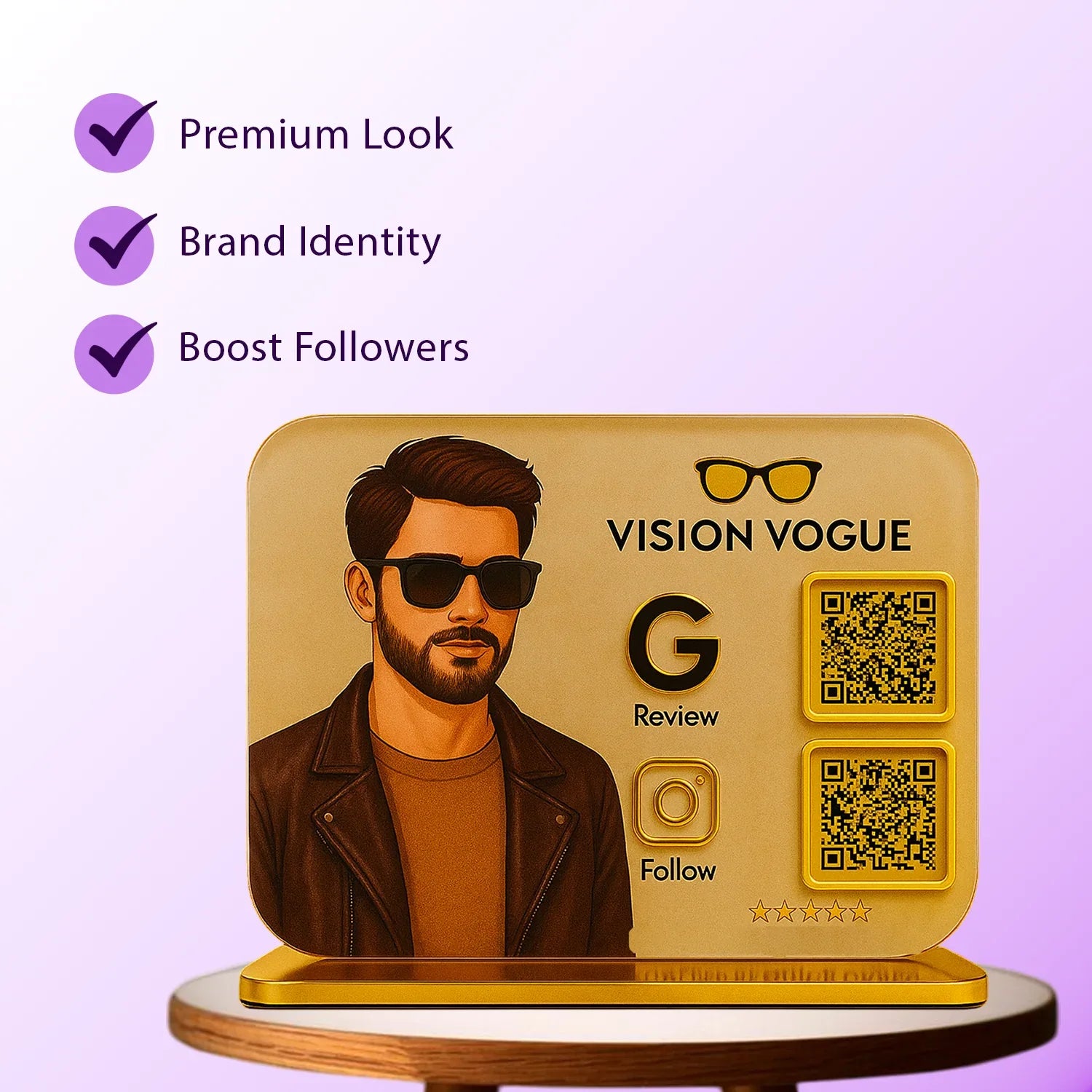 2QR Eyeware Custom Standee - Ventex Technology