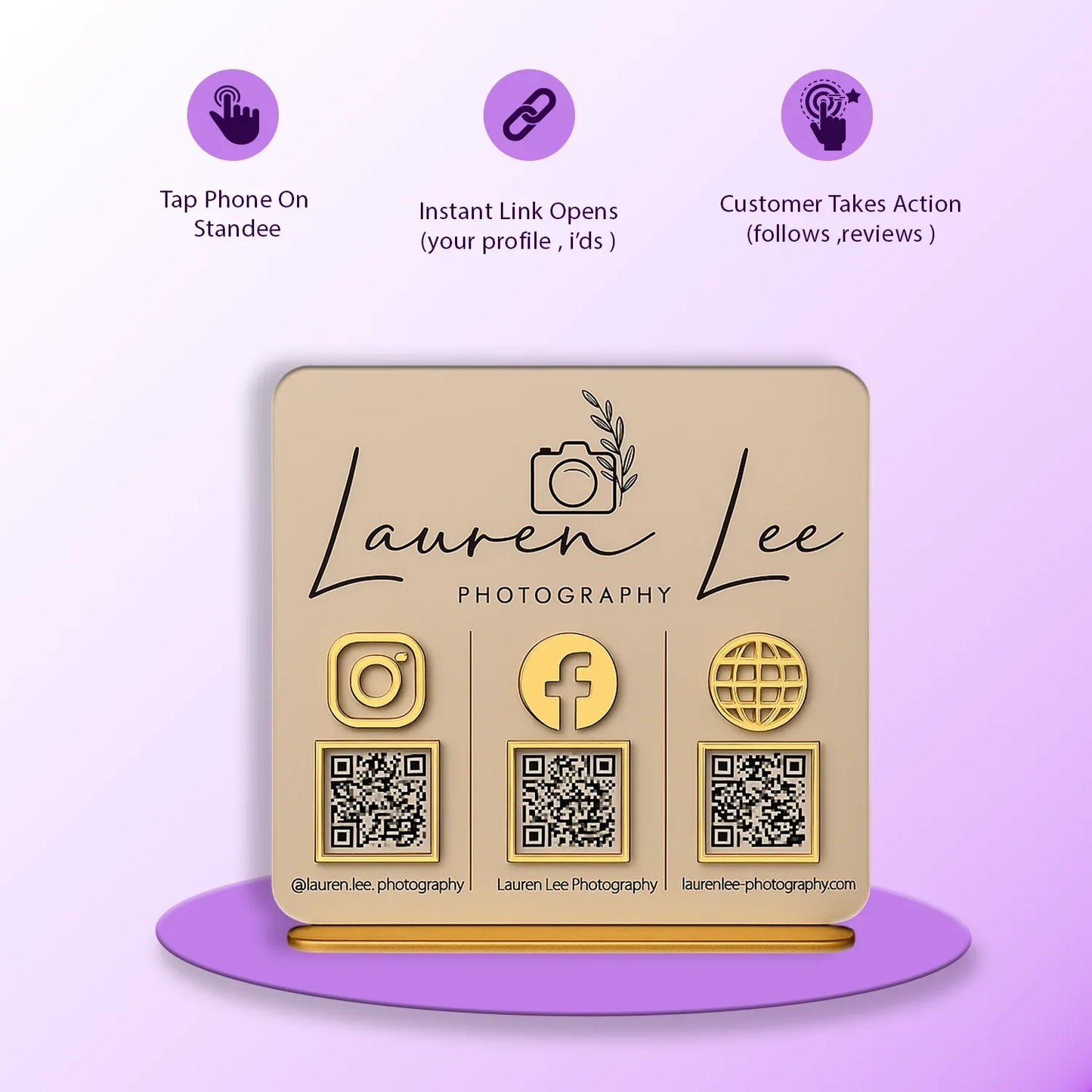 3QR Golden Warm Standee - Ventex Technology