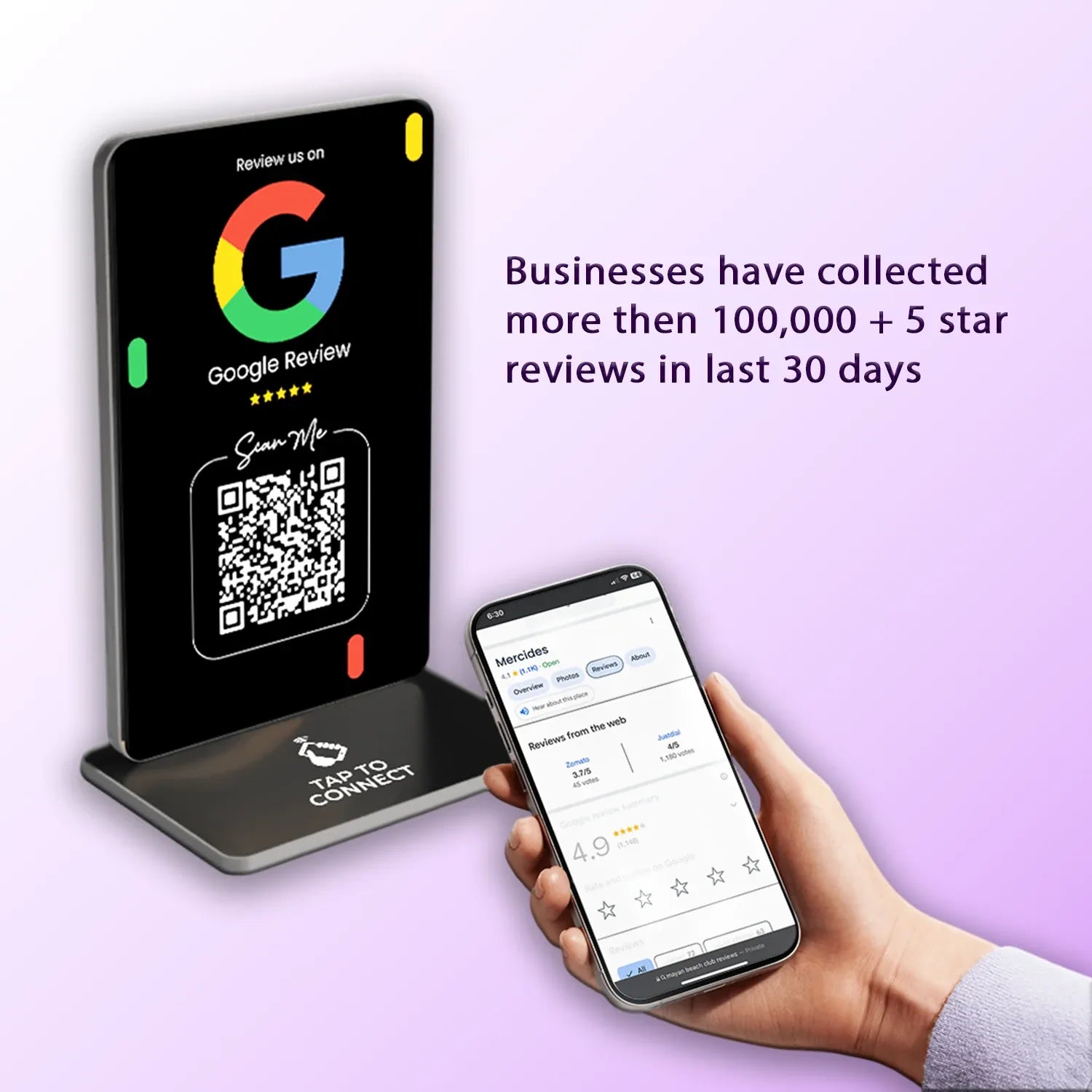 Google Review NFC Stand - Ventex Technology
