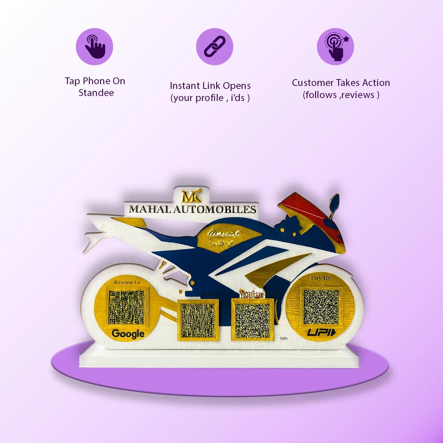 4QR Bike Standee - Ventex Technology