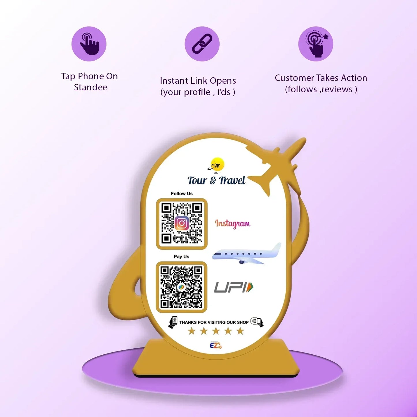 2QR Tour and Travel Standee - Ventex Technology