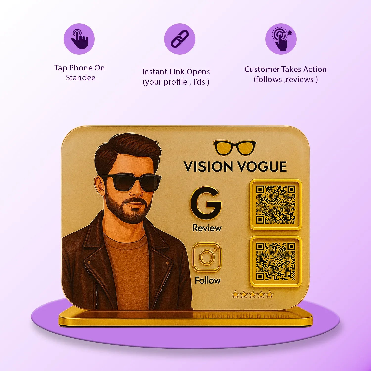 2QR Eyeware Custom Standee - Ventex Technology