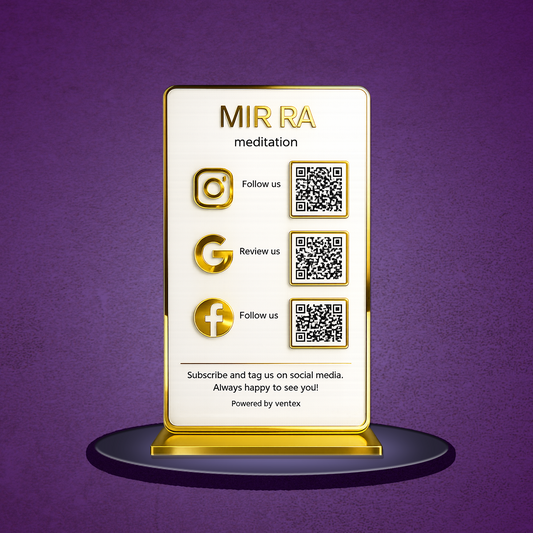 3QR Premium Standee With Golden Border