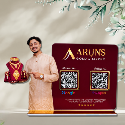 2QR Custom Standee For Jeweller