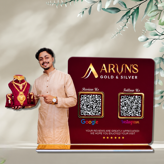 2QR Custom Standee For Jeweller