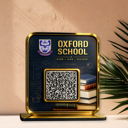 1QR Golden Premium Standee Textured