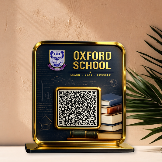 1QR Golden Premium Standee Textured
