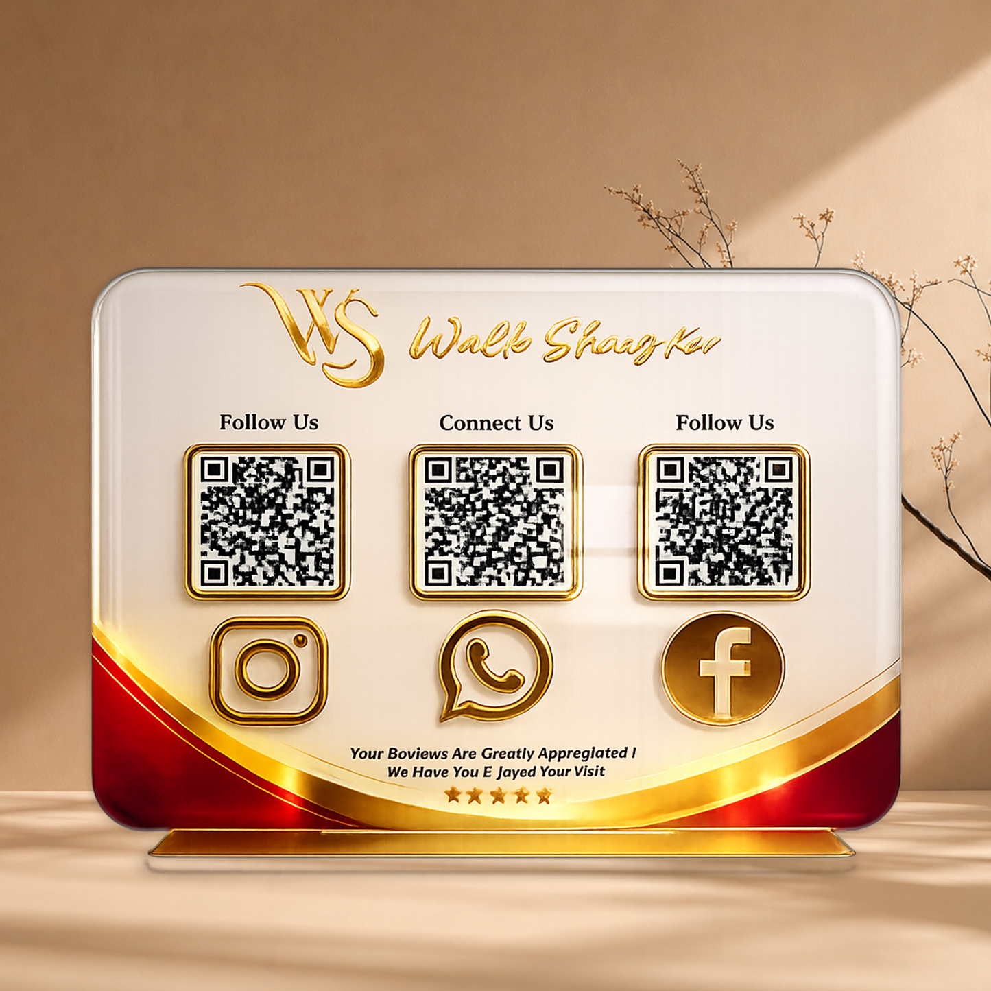 3QR Smart Business QR Standee